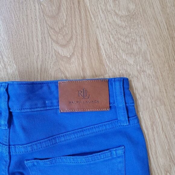 NEW! Ralph Lauren Mid-Rise Denim Bermuda Shorts - size 0 in Cobalt Blue - Picture 4 of 10